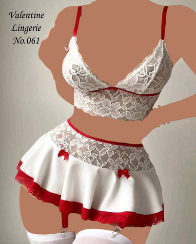 لباس خواب یا کاستوم پرستاری چهار تکه Valentine کد 061