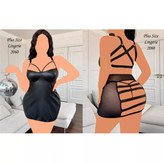 لباس خواب سایز بزرگ فنردار طرح چرم و پشت بندی MNG کد 2060